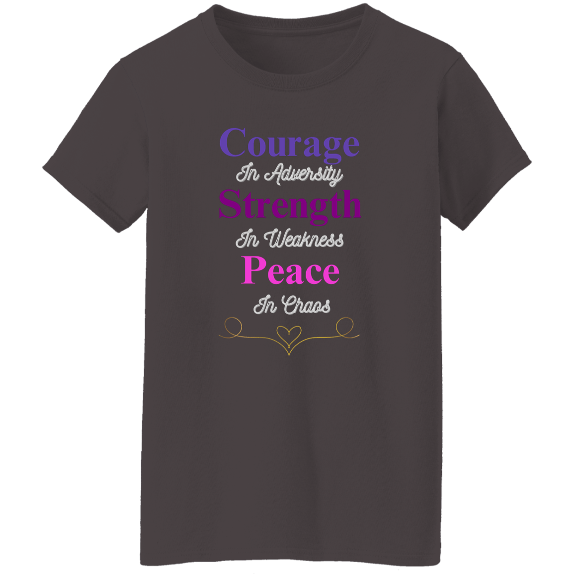 Courage in Adversity Women's T-shirt| Women's Cotton T-Shirt| Short Sleeve
