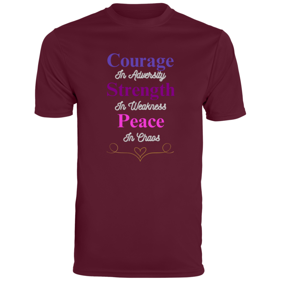 Courage In Adversity Men's T-Shirt| Men's Ultra-Breathable Moisture-Wicking Fabric T-Shirt| Short Sleeve