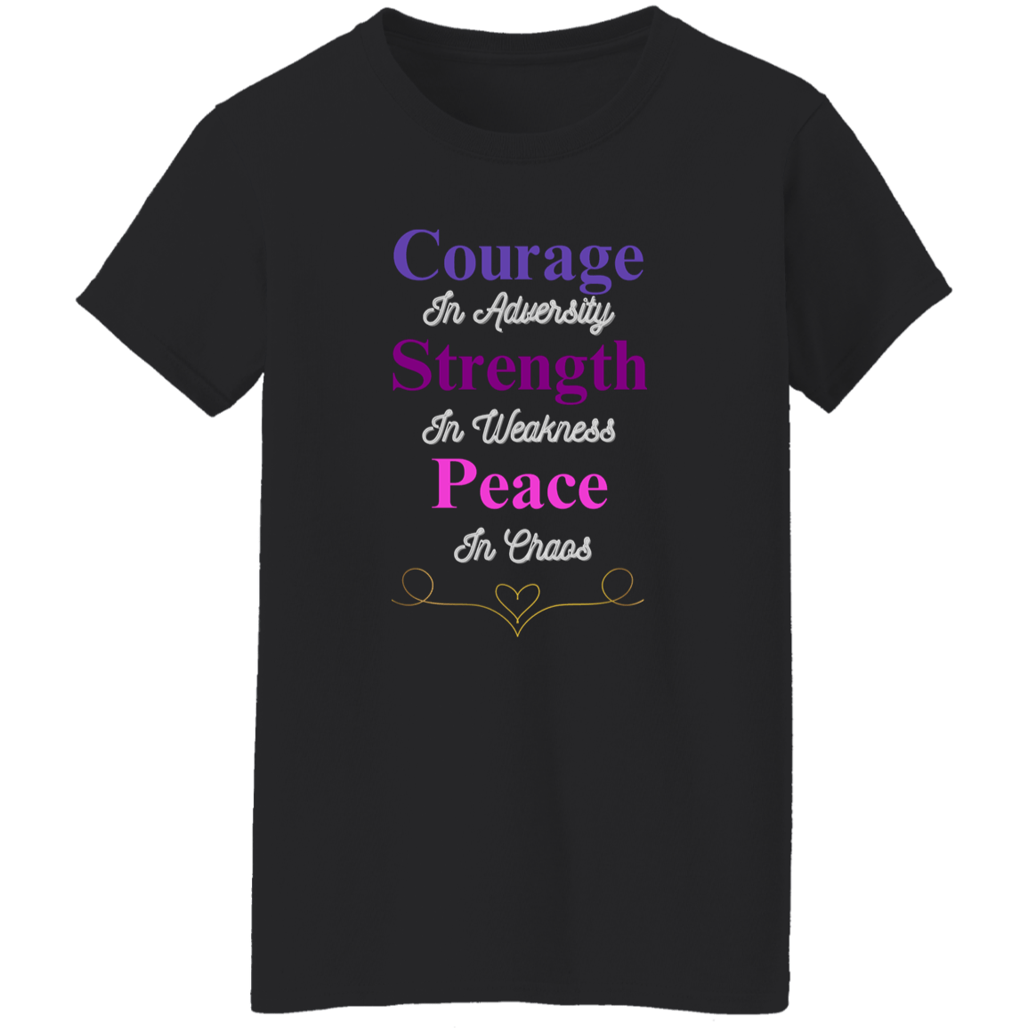 Courage in Adversity Women's T-shirt| Women's Cotton T-Shirt| Short Sleeve