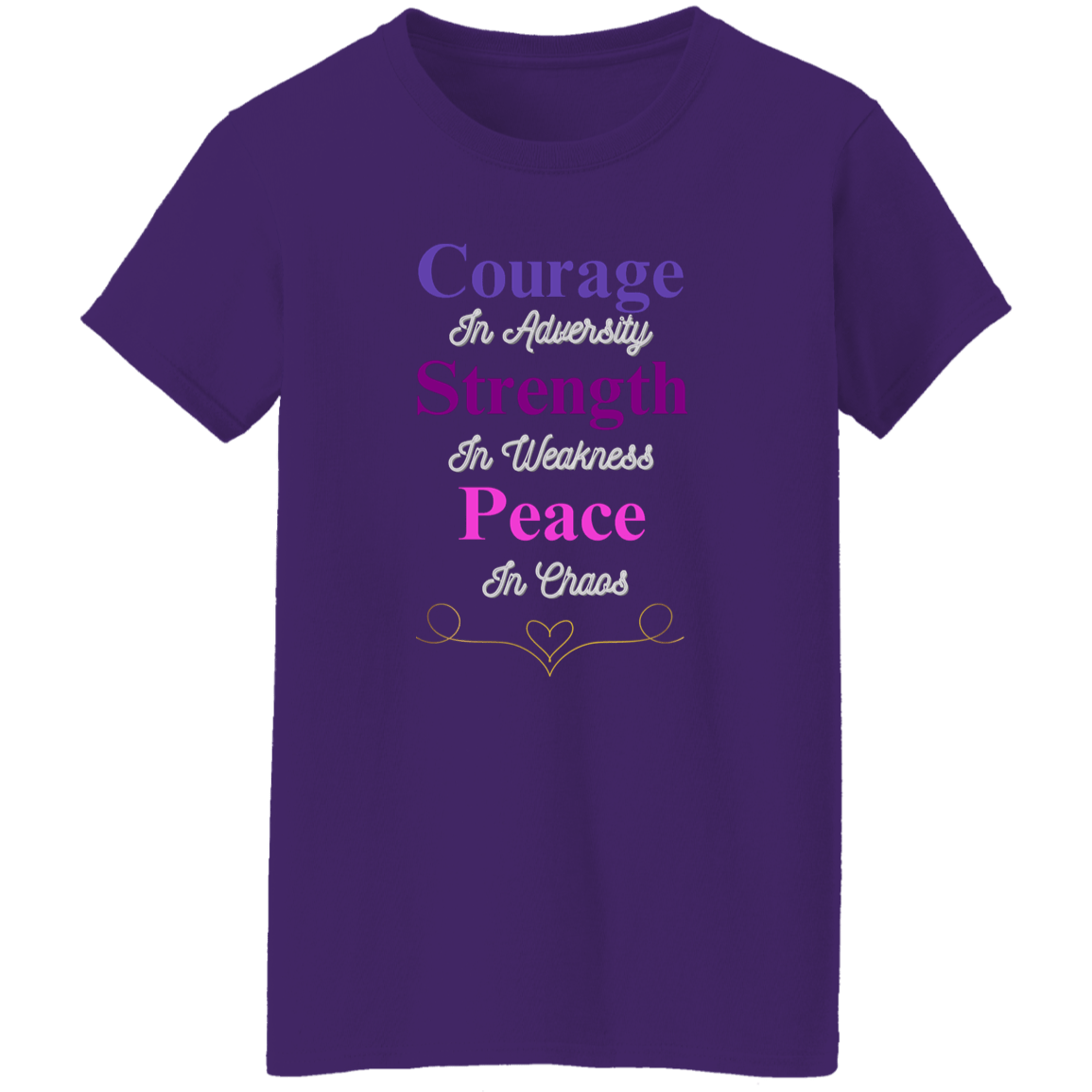 Courage in Adversity Women's T-shirt| Women's Cotton T-Shirt| Short Sleeve