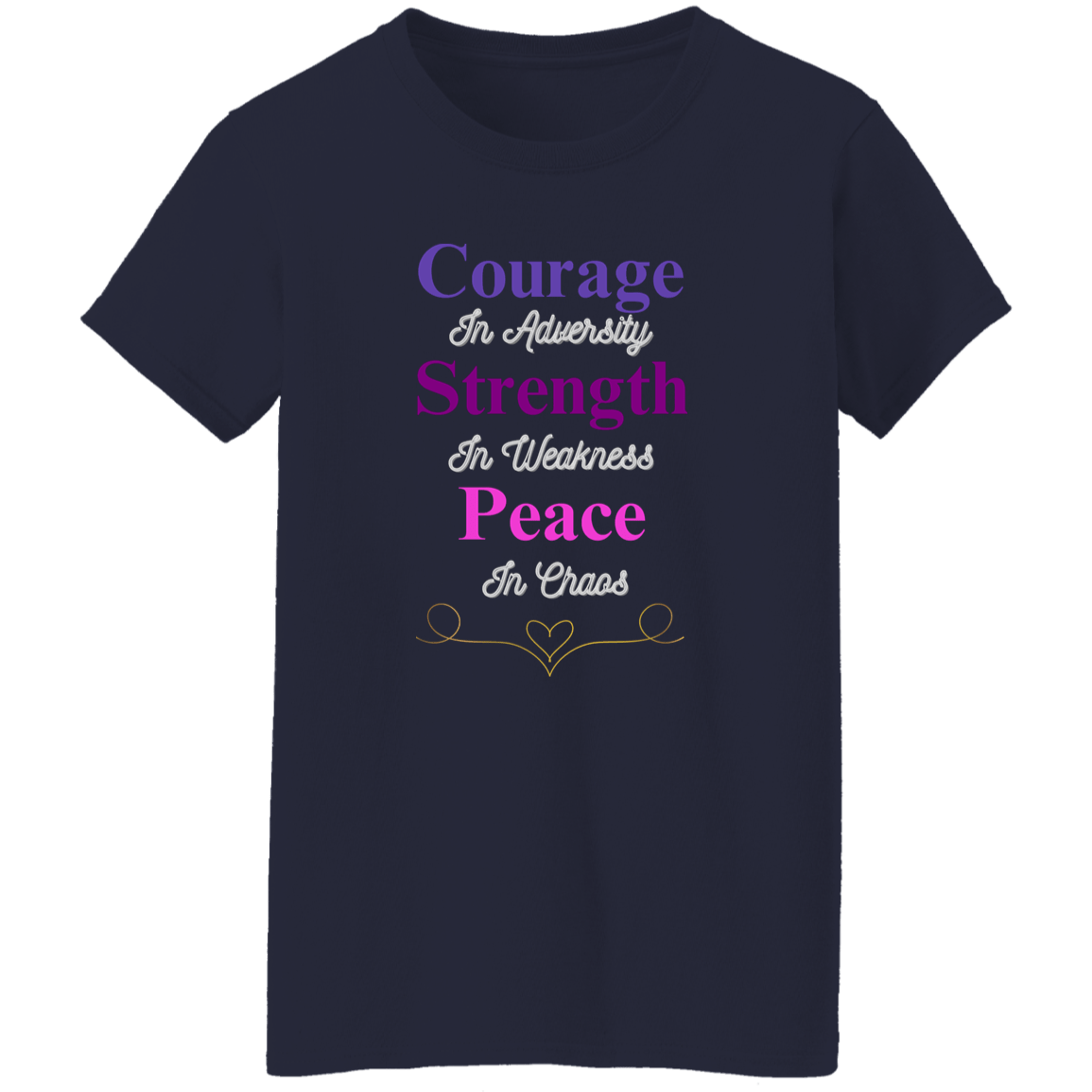 Courage in Adversity Women's T-shirt| Women's Cotton T-Shirt| Short Sleeve