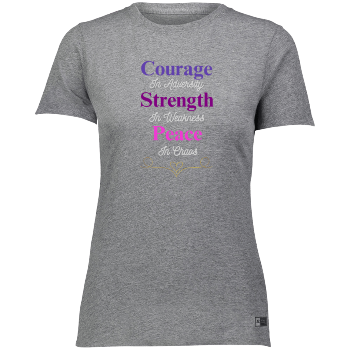 Courage in Adversity Women's T-Shirt| Women's Active Wear| Short Sleeve