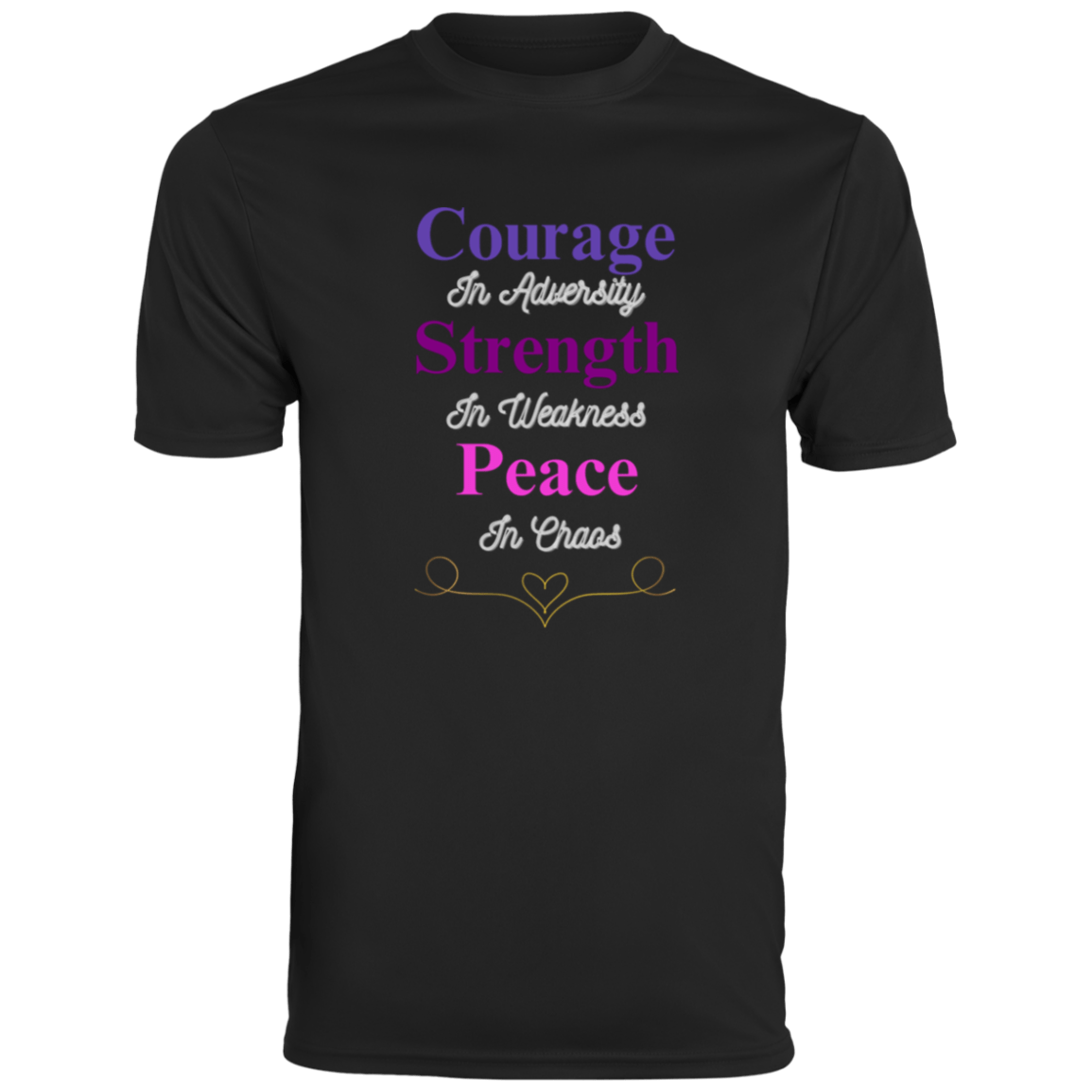 Courage In Adversity Men's T-Shirt| Men's Ultra-Breathable Moisture-Wicking Fabric T-Shirt| Short Sleeve