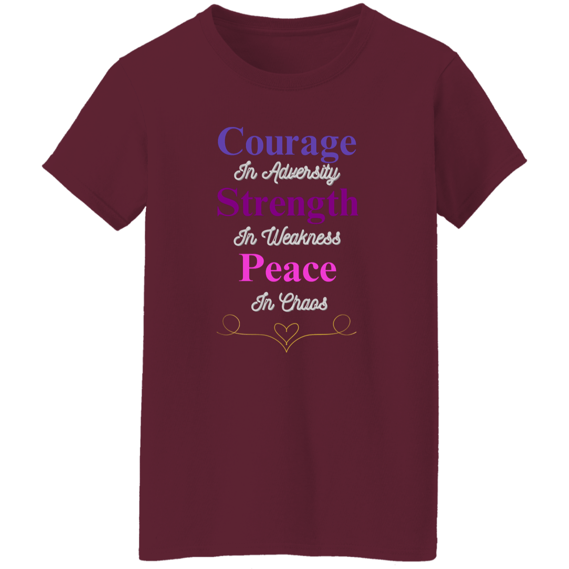 Courage in Adversity Women's T-shirt| Women's Cotton T-Shirt| Short Sleeve