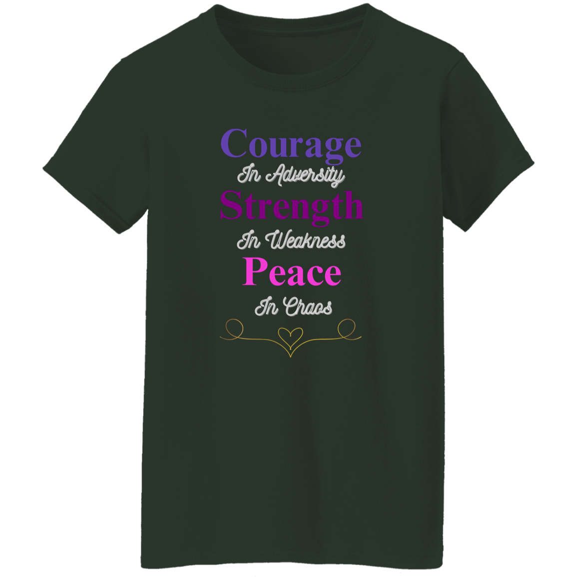 Courage in Adversity Women's T-shirt| Women's Cotton T-Shirt| Short Sleeve