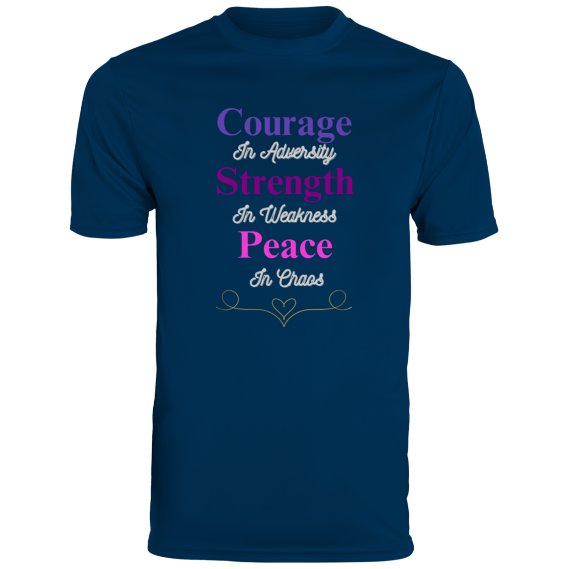 Courage In Adversity Men's T-Shirt| Men's Ultra-Breathable Moisture-Wicking Fabric T-Shirt| Short Sleeve
