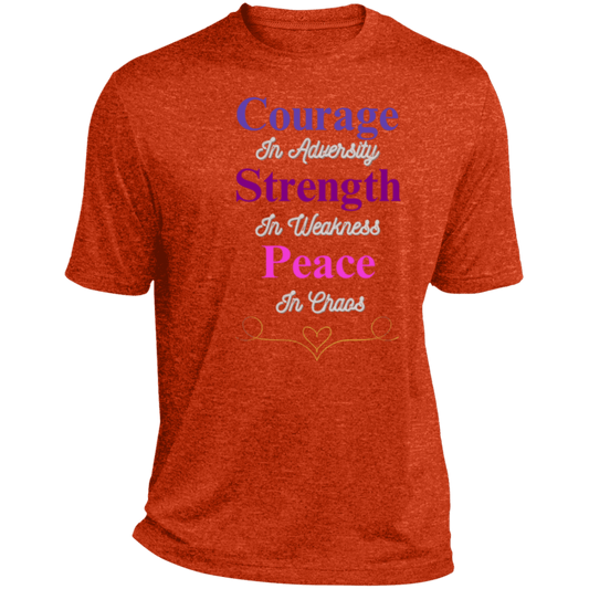Courage in Adversity Men's T-Shirt| Ultra Breathable, Moisture-Wicking & Snag-Resistant| Short Sleeves
