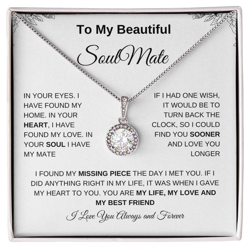 To My Beautiful Soulmate | Eternal Hope Necklace| Gift to Wife| Birthday Gift to Wife| Mother's Day Gift| Anniversary Gift to Wife