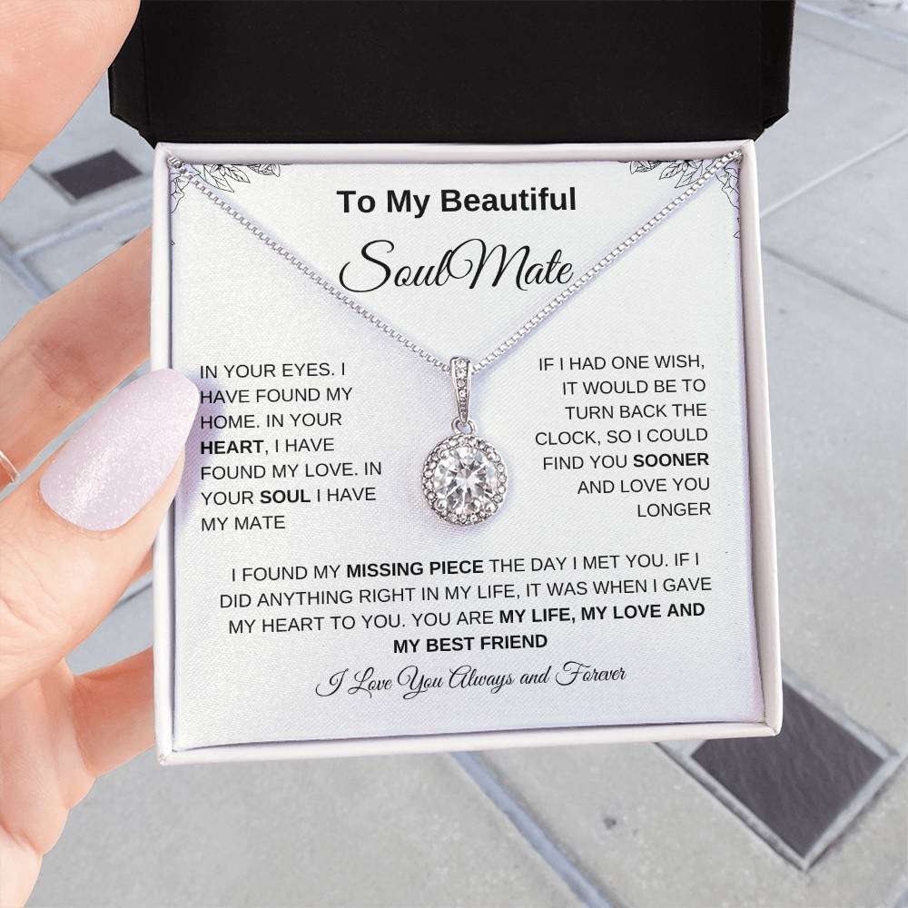 To My Beautiful Soulmate | Eternal Hope Necklace| Gift to Wife| Birthday Gift to Wife| Mother's Day Gift| Anniversary Gift to Wife