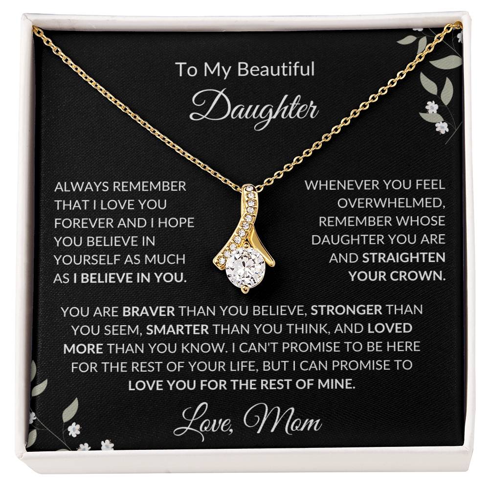 To My Beautiful Daughter from Mom | Alluring Beauty Necklace| Gift to Daughter from Mom