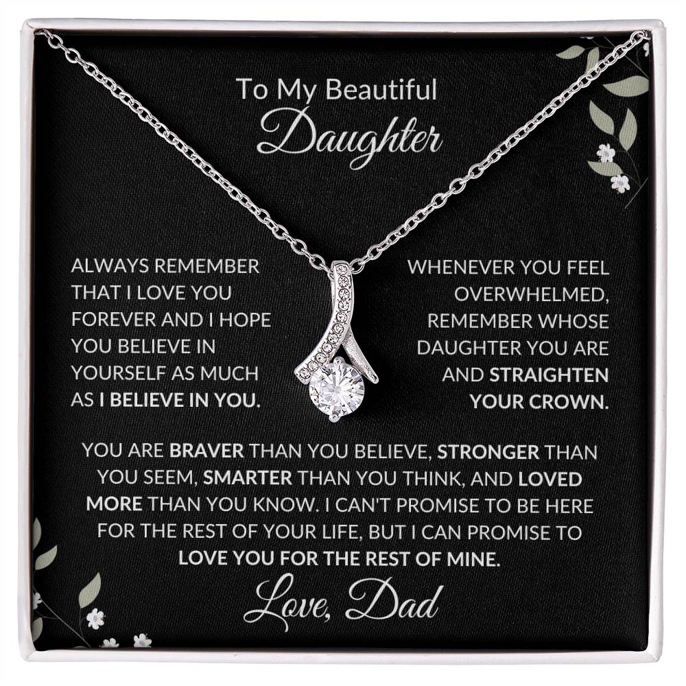 To My Beautiful Daughter from Dad | Alluring Beauty Necklace