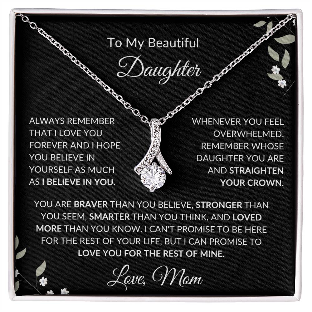 To My Beautiful Daughter from Mom | Alluring Beauty Necklace| Gift to Daughter from Mom