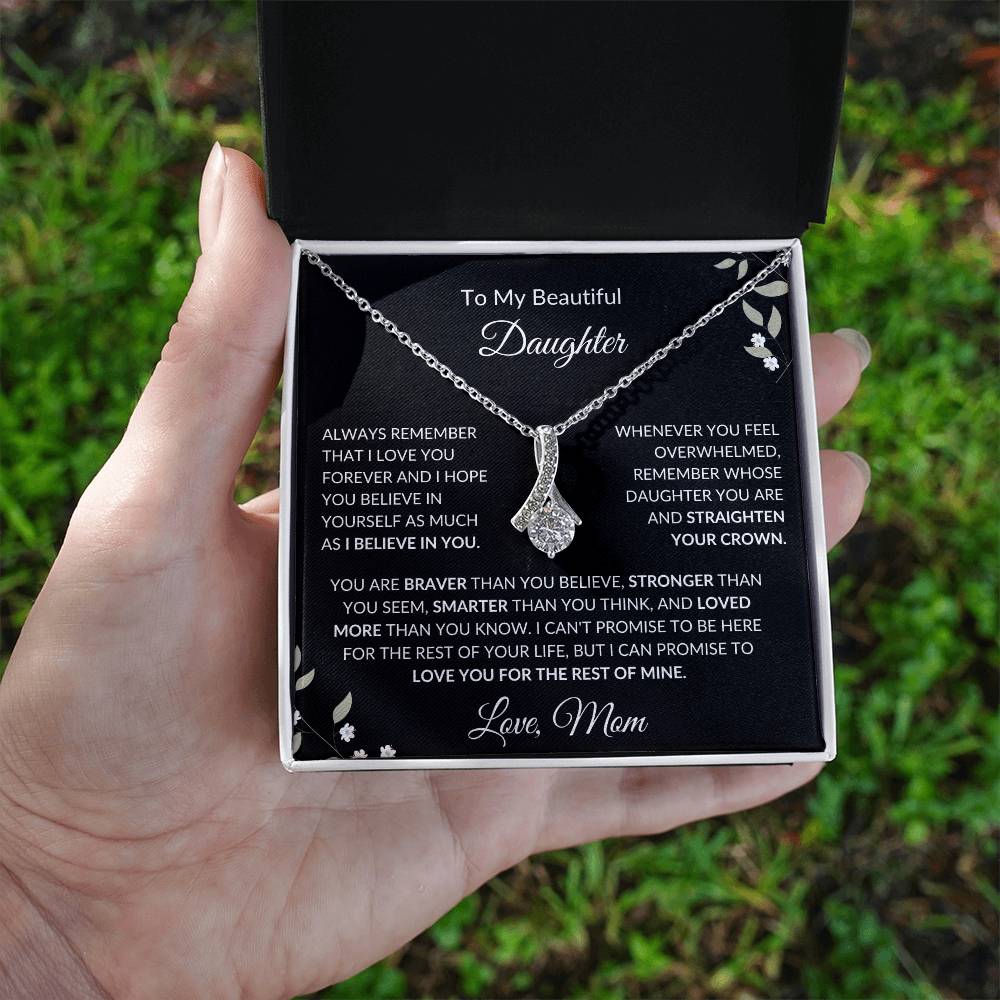 To My Beautiful Daughter from Mom | Alluring Beauty Necklace| Gift to Daughter from Mom