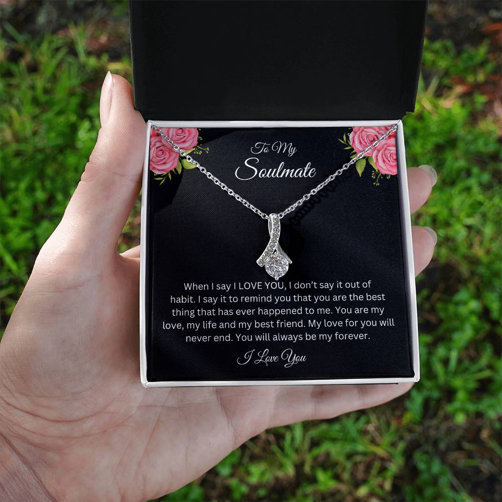 To My Soulmate | Alluring Beauty Necklace| Gift to Wife| Birthday Gift to Wife| Mother's Day Gift| Anniversary Gift to Wife