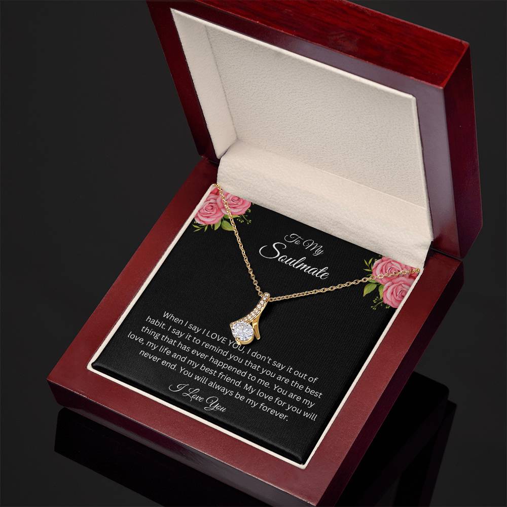 To My Soulmate | Alluring Beauty Necklace| Gift to Wife| Birthday Gift to Wife| Mother's Day Gift| Anniversary Gift to Wife