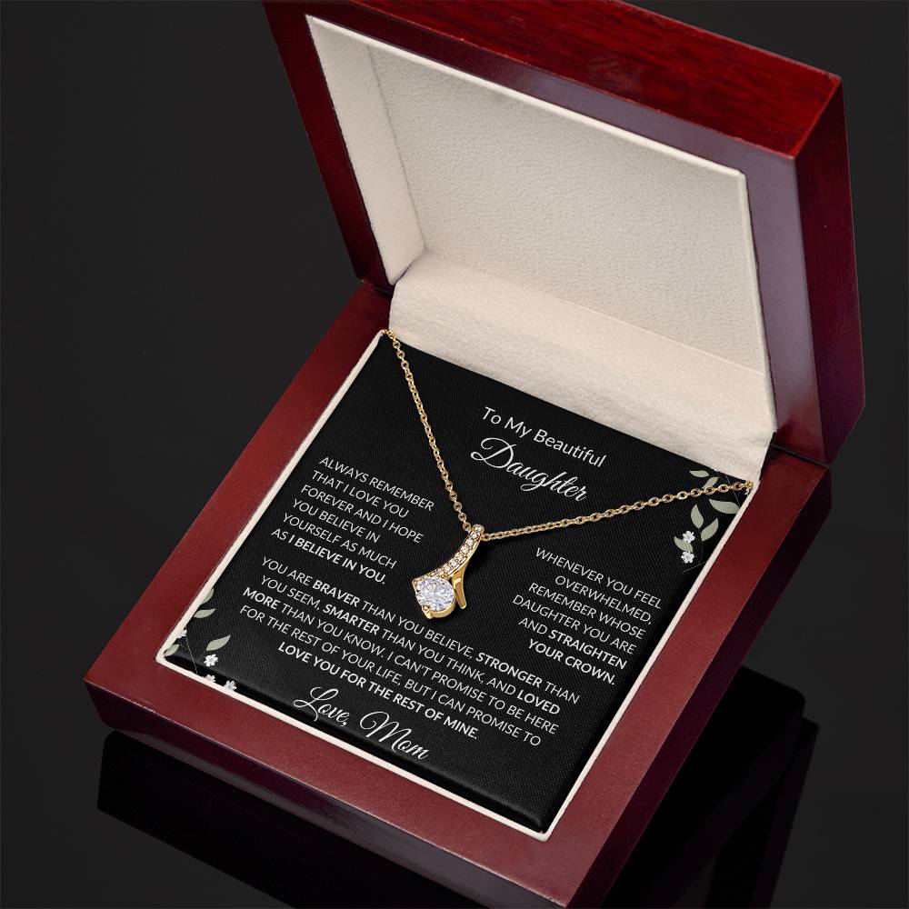 To My Beautiful Daughter from Mom | Alluring Beauty Necklace| Gift to Daughter from Mom