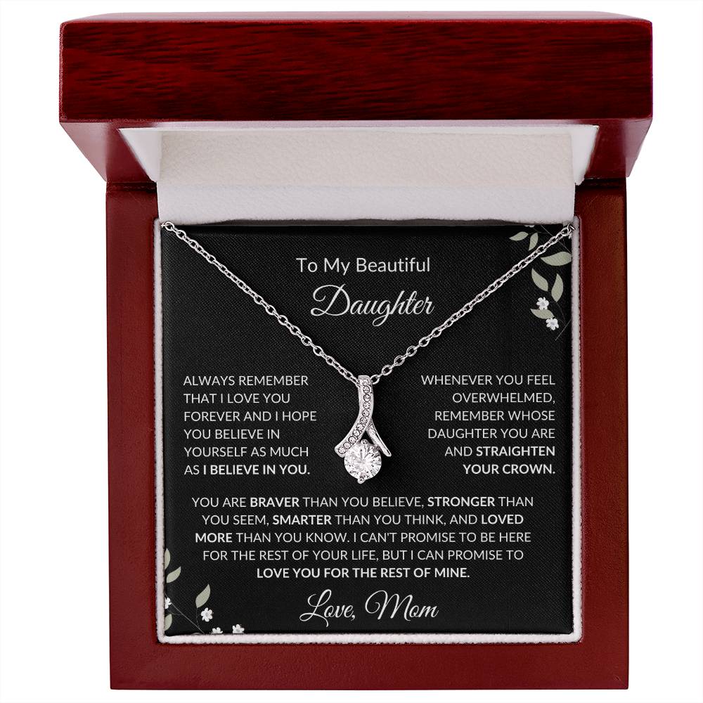 To My Beautiful Daughter from Mom | Alluring Beauty Necklace| Gift to Daughter from Mom