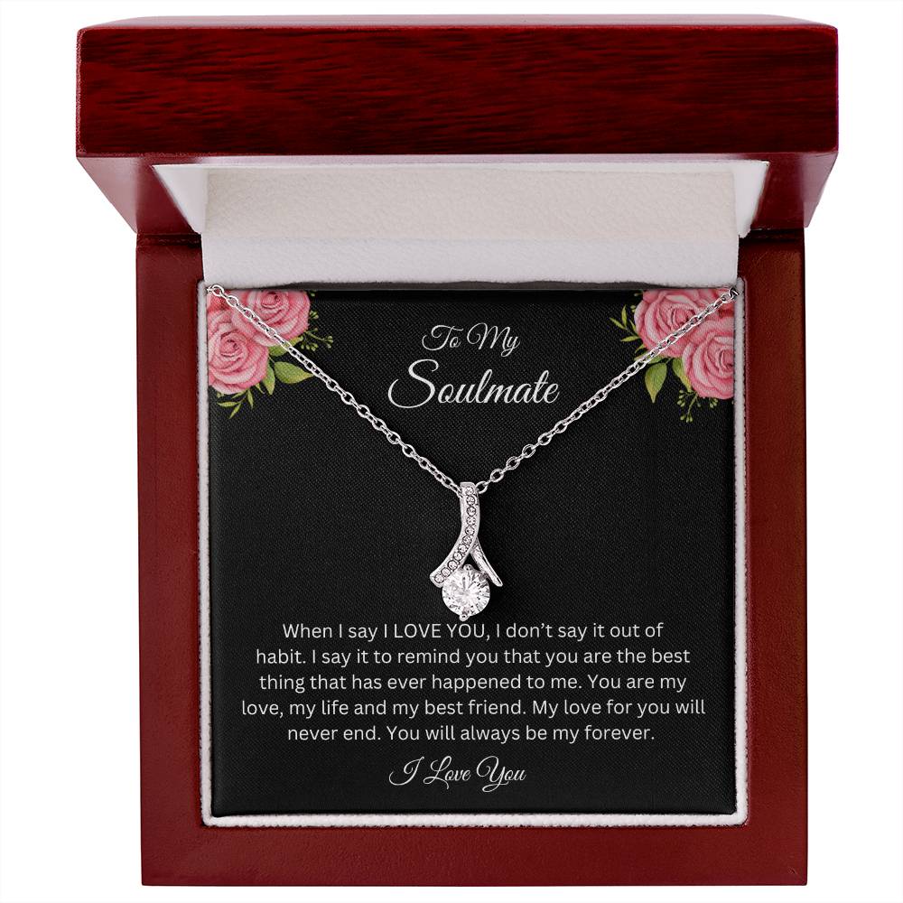 To My Soulmate | Alluring Beauty Necklace| Gift to Wife| Birthday Gift to Wife| Mother's Day Gift| Anniversary Gift to Wife