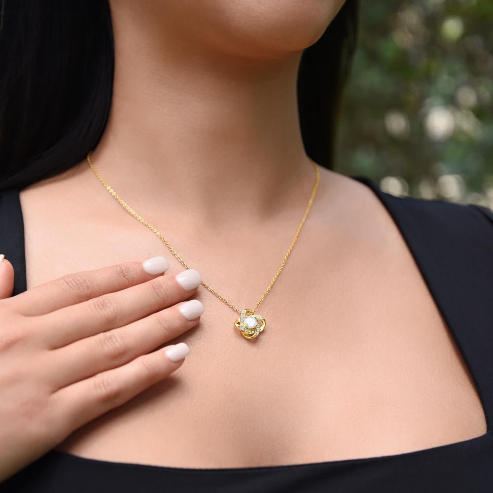 Beautiful Gift for Daughter From Mom "Never Forget That I Love You" Necklace