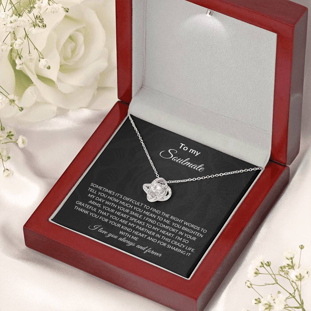 To My Soulmate | Love Knot Necklace| Gift to Wife| Birthday Gift to Wife| Mother's Day Gift| Anniversary Gift to Wife