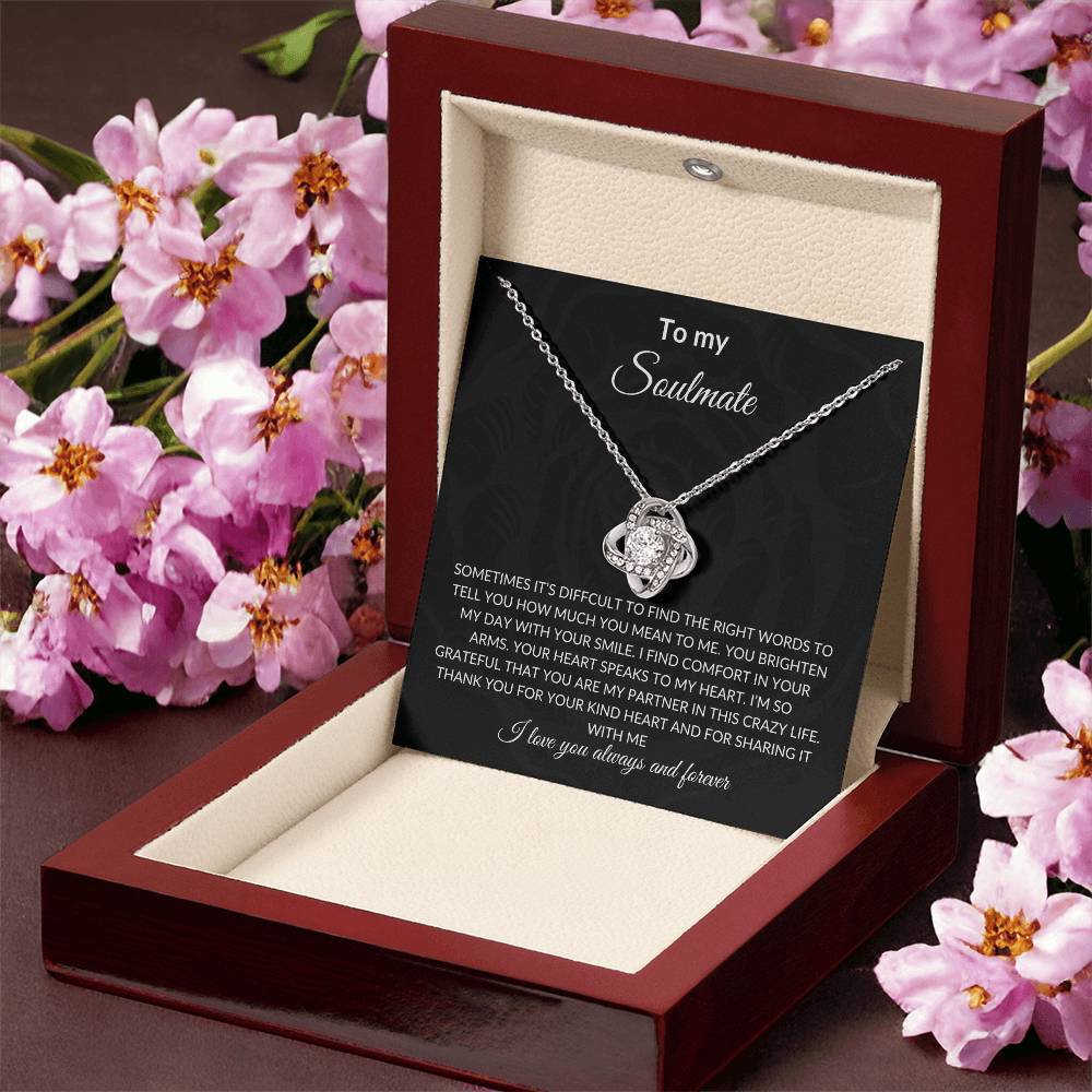 To My Soulmate | Love Knot Necklace| Gift to Wife| Birthday Gift to Wife| Mother's Day Gift| Anniversary Gift to Wife