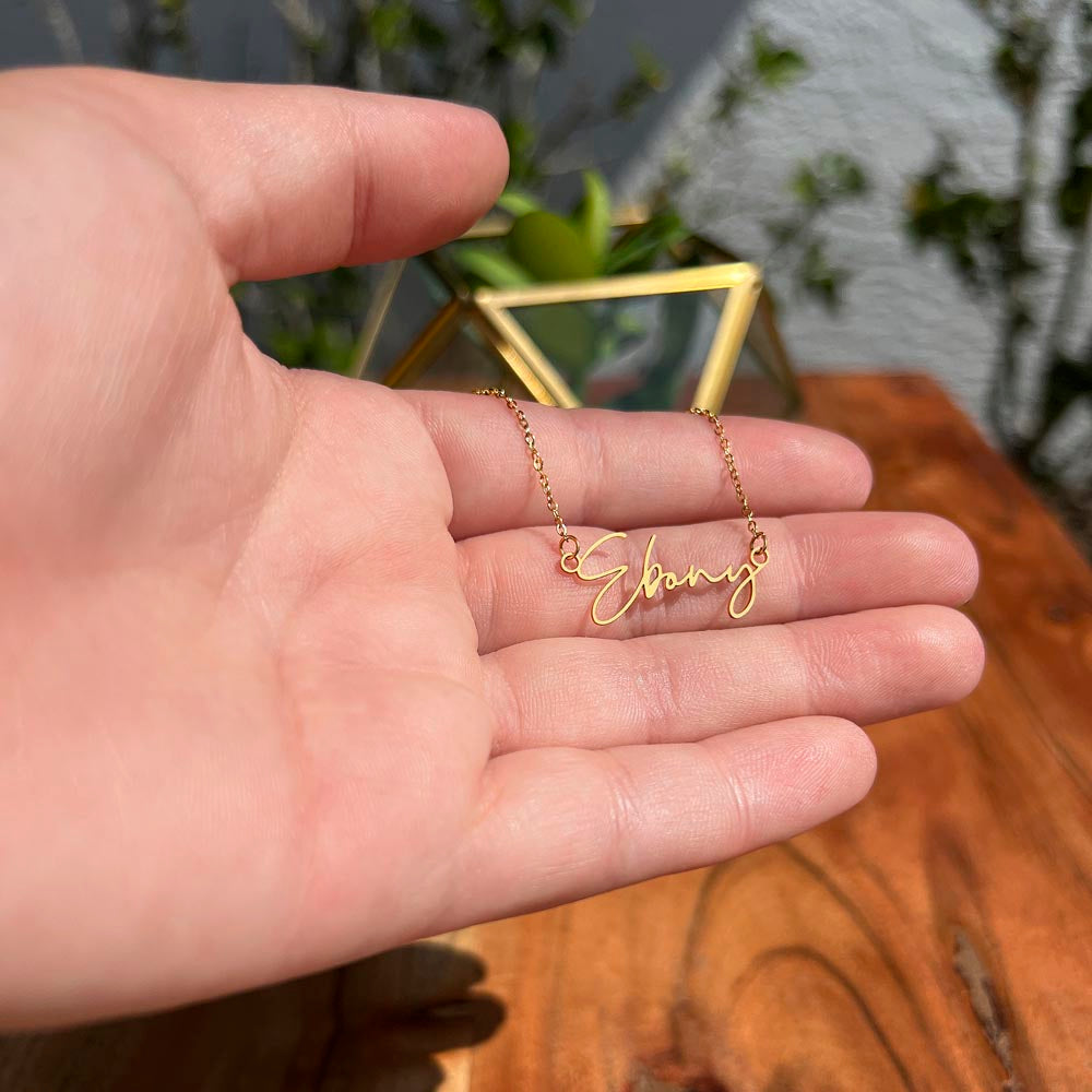 To My Soulmate | Signature Name Necklace| Gift to Wife | Wedding Anniversary Gift to Wife| Mother's Day Gift | Birthday Gift to Wife