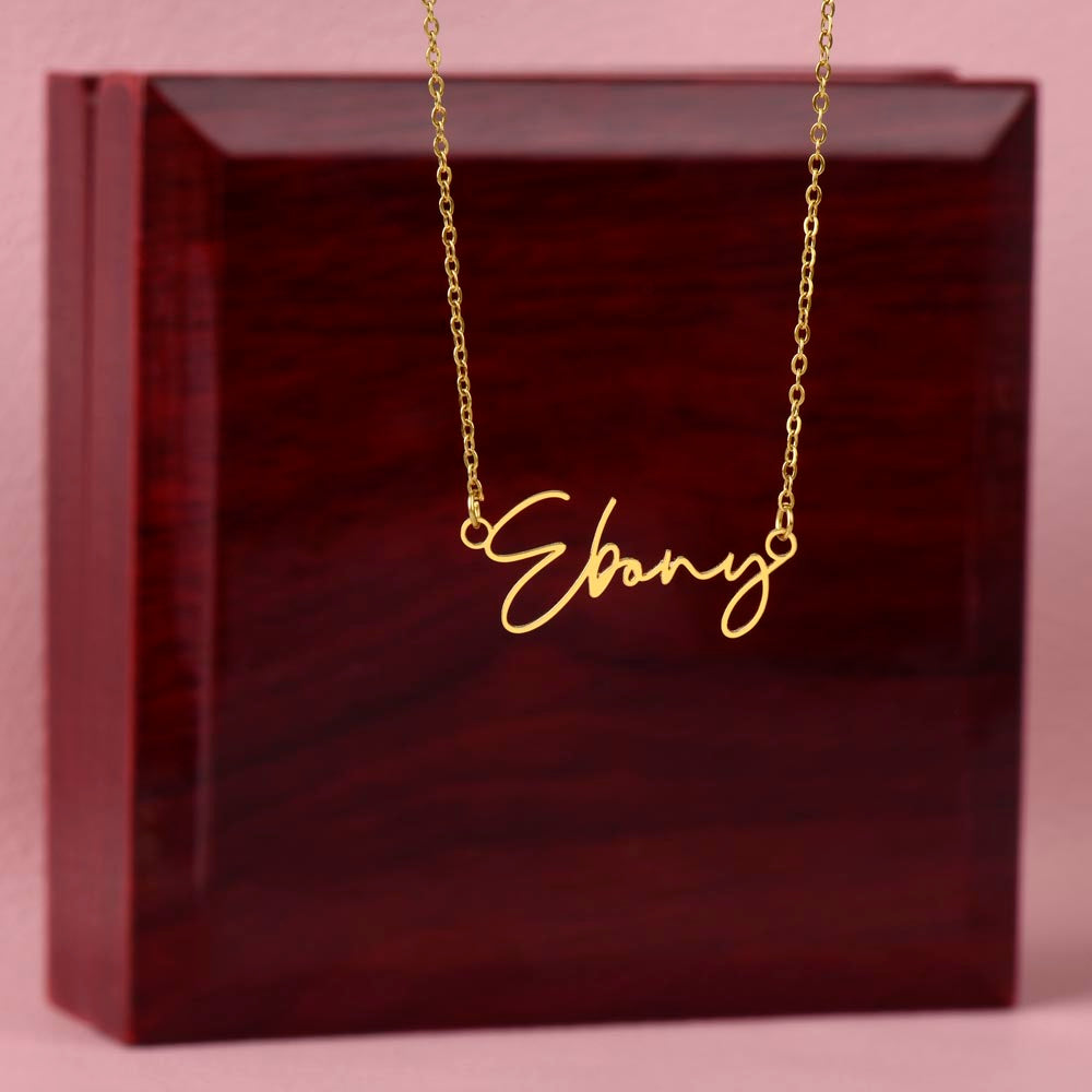 To My Beautiful Mom | Signature Name Necklace| Gift to Mom| Mother's Day Gift| Birthday Gift to Mom