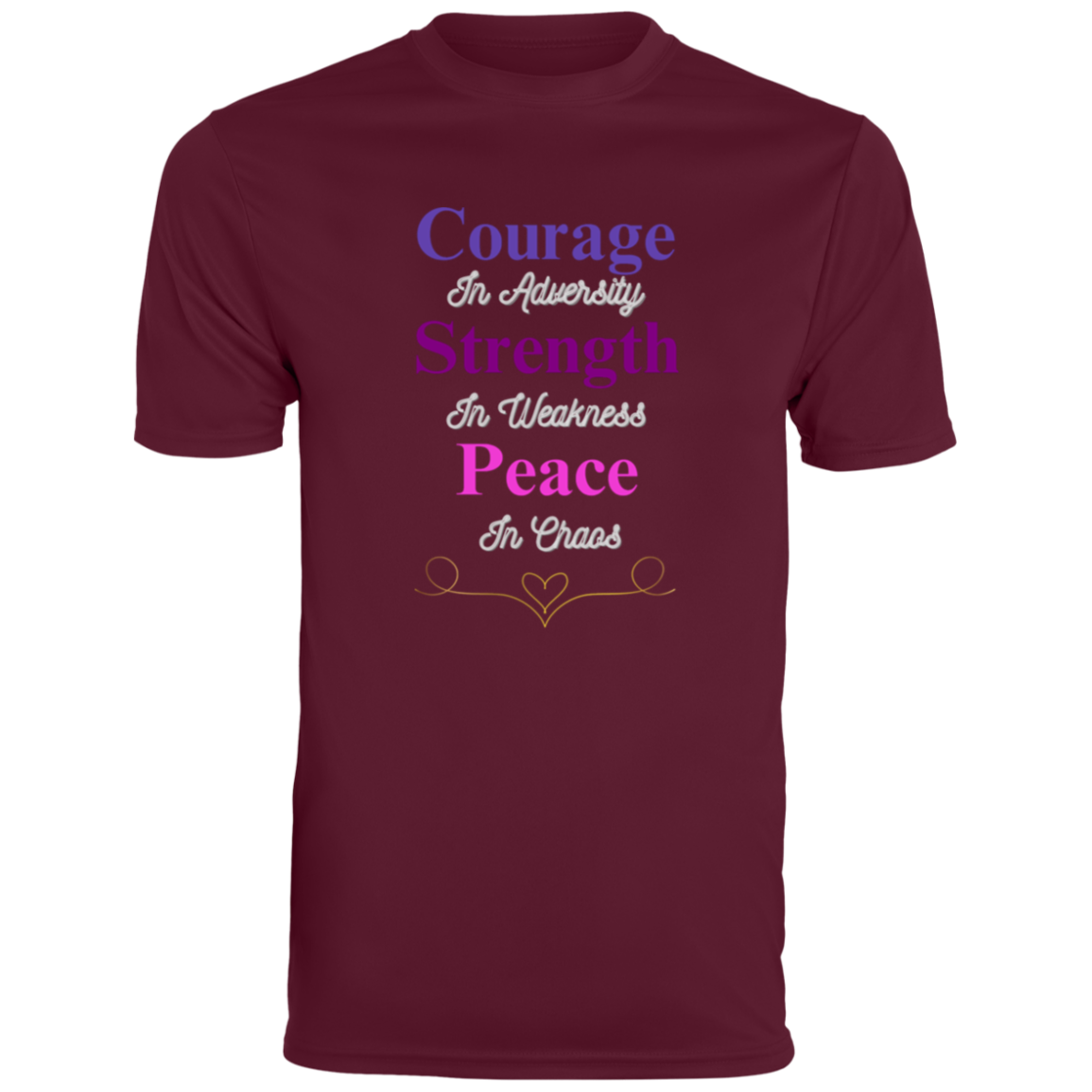 Courage In Adversity Men's T-Shirt| Men's Ultra-Breathable Moisture-Wicking Fabric T-Shirt| Short Sleeve