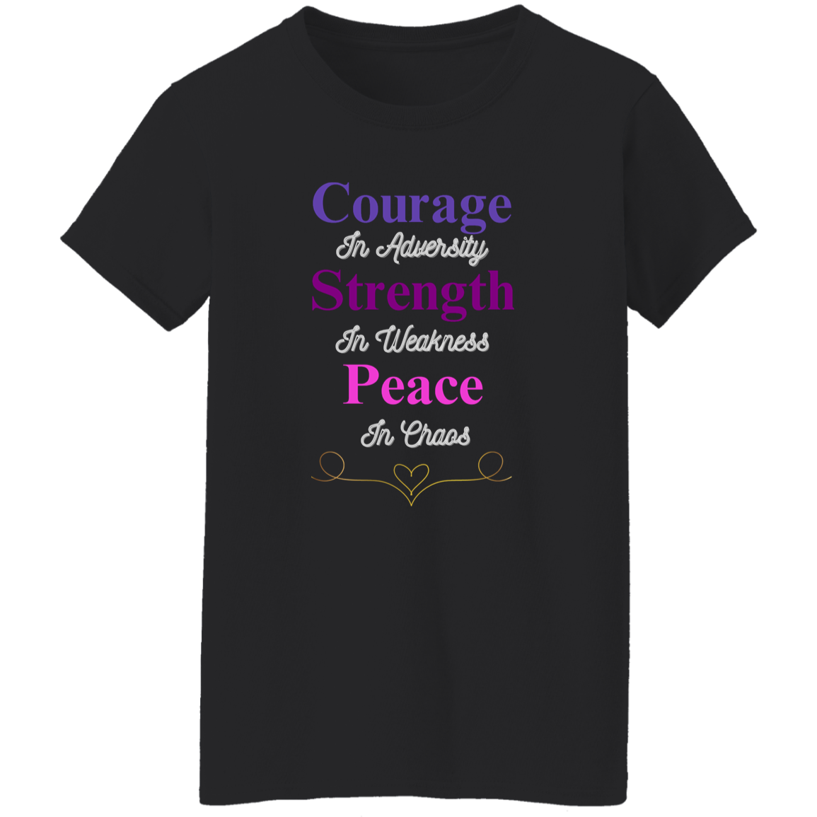 Courage in Adversity Women's T-shirt| Women's Cotton T-Shirt| Short Sleeve