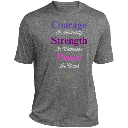 Courage in Adversity Men's T-Shirt| Ultra Breathable, Moisture-Wicking & Snag-Resistant| Short Sleeves