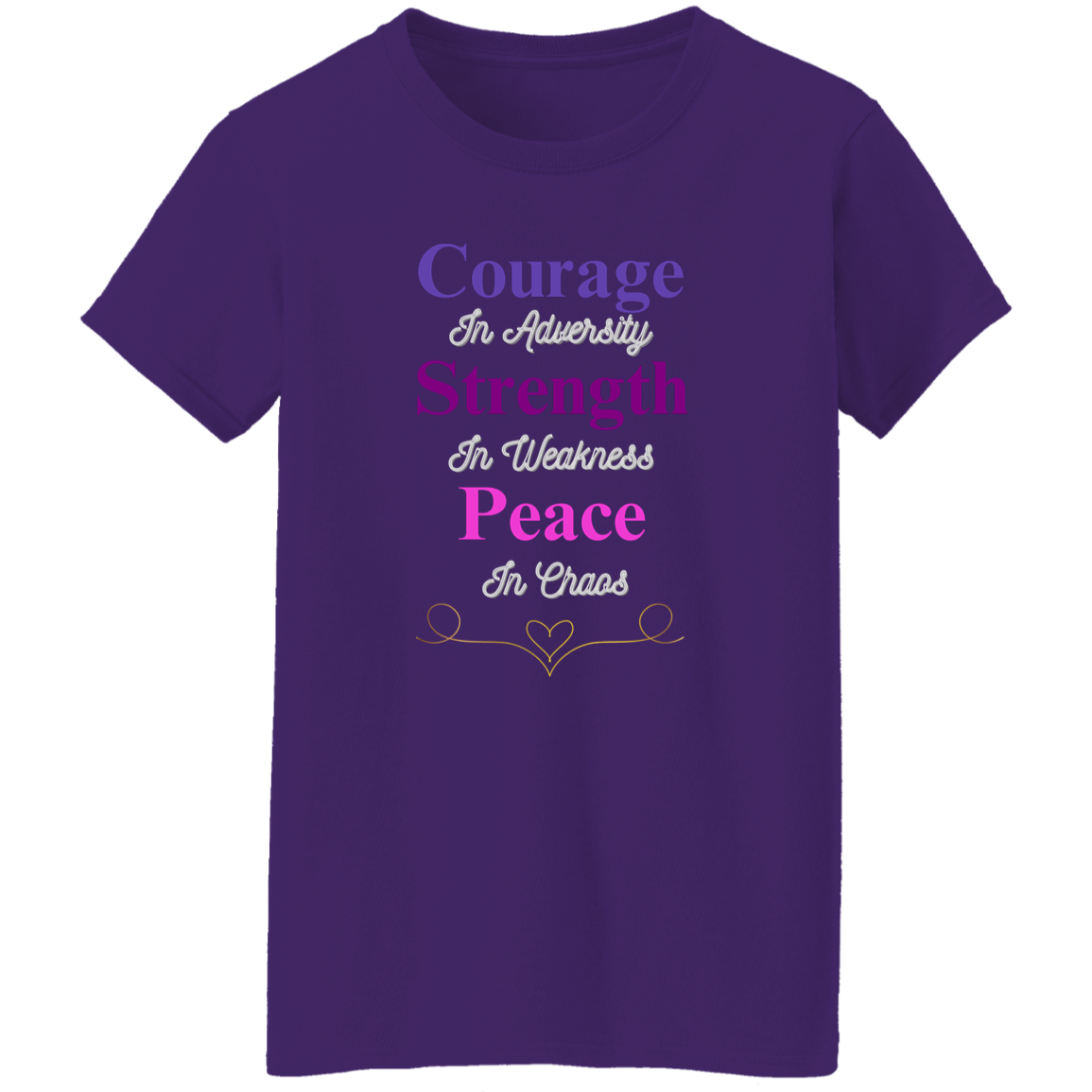 Courage in Adversity Women's T-shirt| Women's Cotton T-Shirt| Short Sleeve