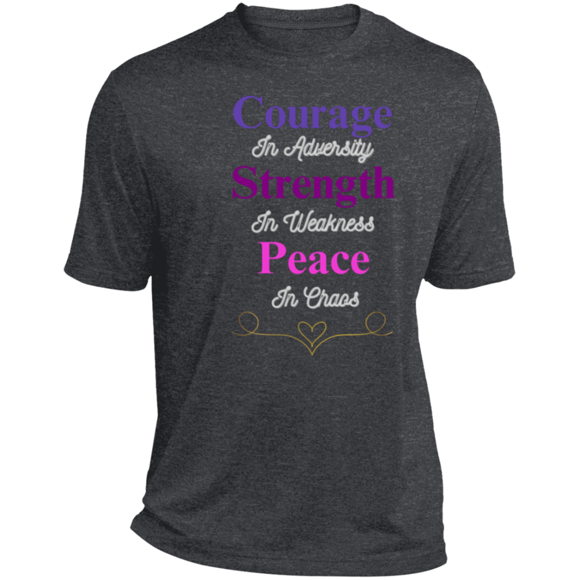 Courage in Adversity Men's T-Shirt| Ultra Breathable, Moisture-Wicking & Snag-Resistant| Short Sleeves