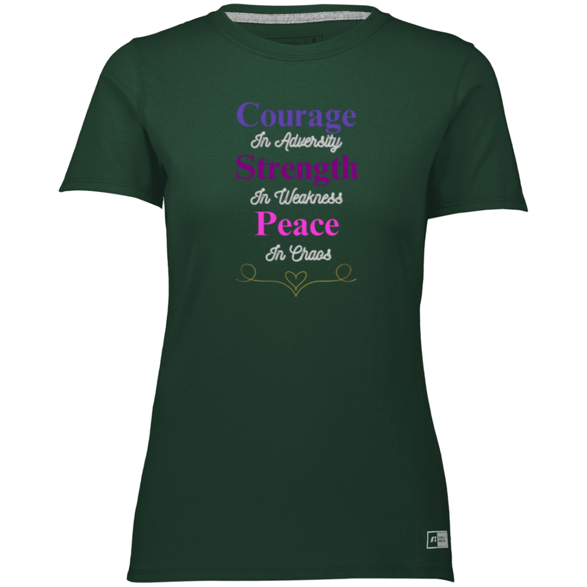 Courage in Adversity Women's T-Shirt| Women's Active Wear| Short Sleeve