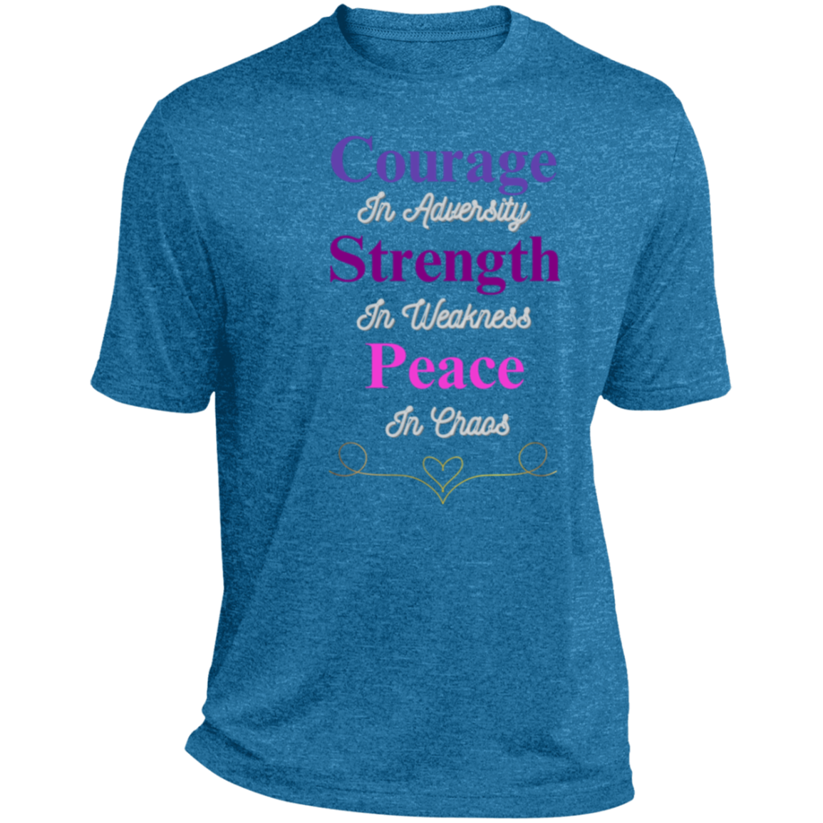 Courage in Adversity Men's T-Shirt| Ultra Breathable, Moisture-Wicking & Snag-Resistant| Short Sleeves