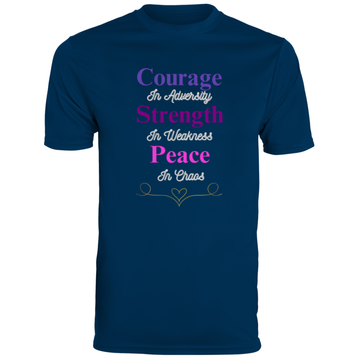 Courage In Adversity Men's T-Shirt| Men's Ultra-Breathable Moisture-Wicking Fabric T-Shirt| Short Sleeve