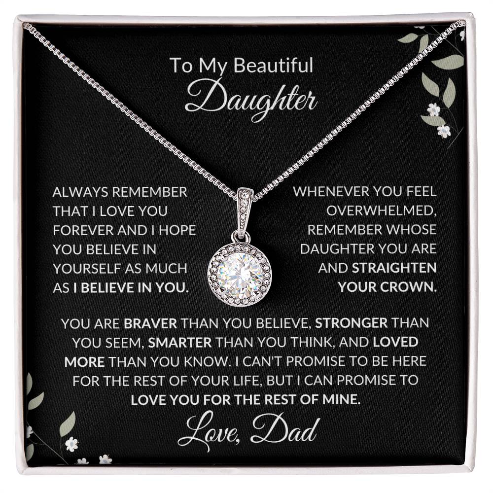 To My Beautiful Daughter from Dad | Eternal Hope Necklace| Gift from Dad to Daughter| Birthday Gift to Daughter from Dad