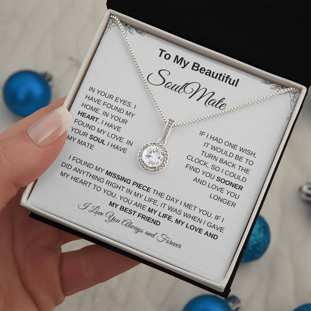 To My Beautiful Soulmate | Eternal Hope Necklace| Gift to Wife| Birthday Gift to Wife| Mother's Day Gift| Anniversary Gift to Wife