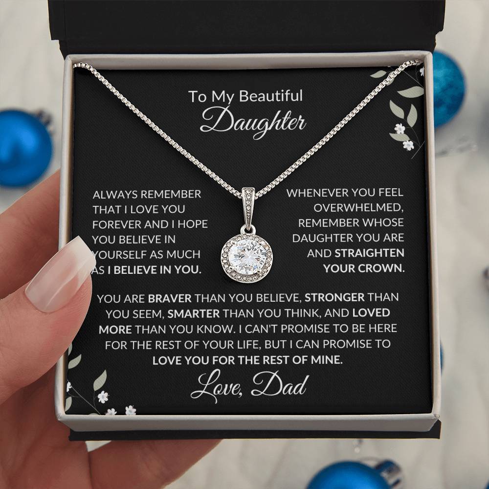 To My Beautiful Daughter from Dad | Eternal Hope Necklace| Gift from Dad to Daughter| Birthday Gift to Daughter from Dad