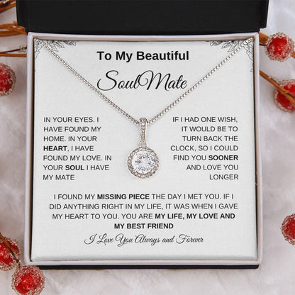 To My Beautiful Soulmate | Eternal Hope Necklace| Gift to Wife| Birthday Gift to Wife| Mother's Day Gift| Anniversary Gift to Wife