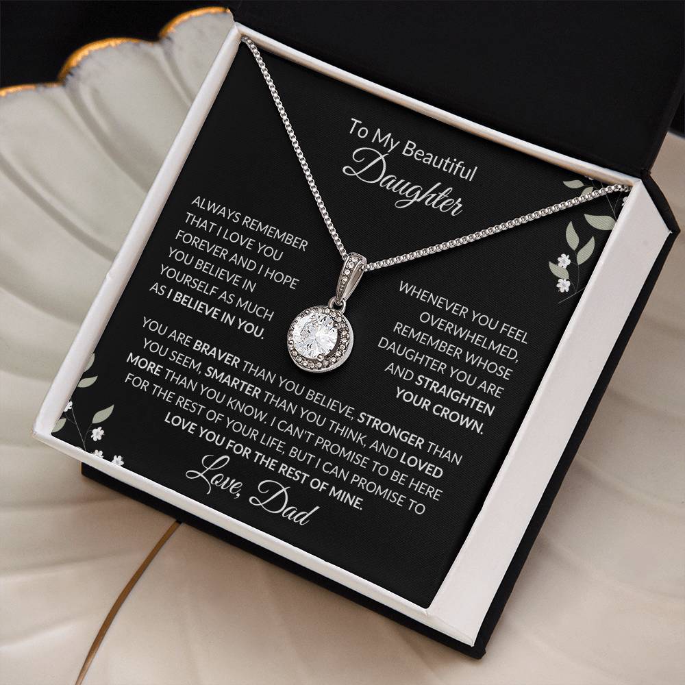 To My Beautiful Daughter from Dad | Eternal Hope Necklace| Gift from Dad to Daughter| Birthday Gift to Daughter from Dad