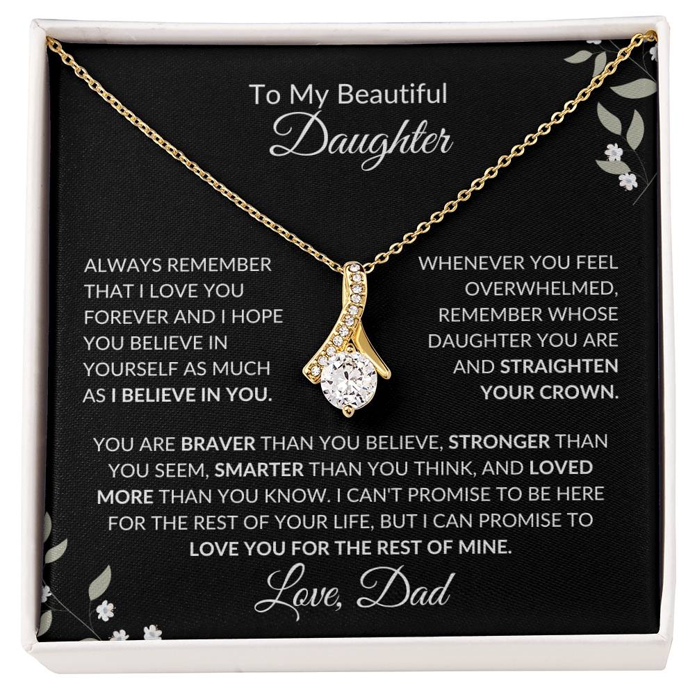 To My Beautiful Daughter from Dad | Alluring Beauty Necklace