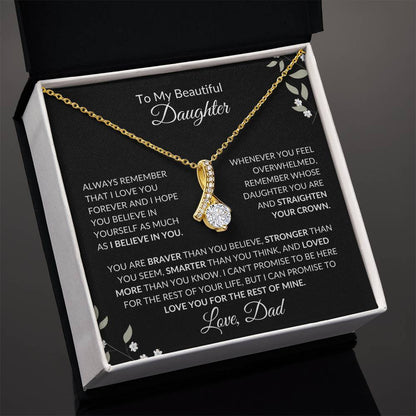 To My Beautiful Daughter from Dad | Alluring Beauty Necklace