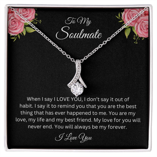 To My Soulmate | Alluring Beauty Necklace| Gift to Wife| Birthday Gift to Wife| Mother's Day Gift| Anniversary Gift to Wife