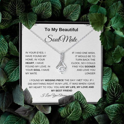 To My Beautiful Soulmate | Alluring Beauty Necklace| Gift to Wife| Birthday Gift to Wife| Mother's Day Gift| Anniversary Gift to Wife