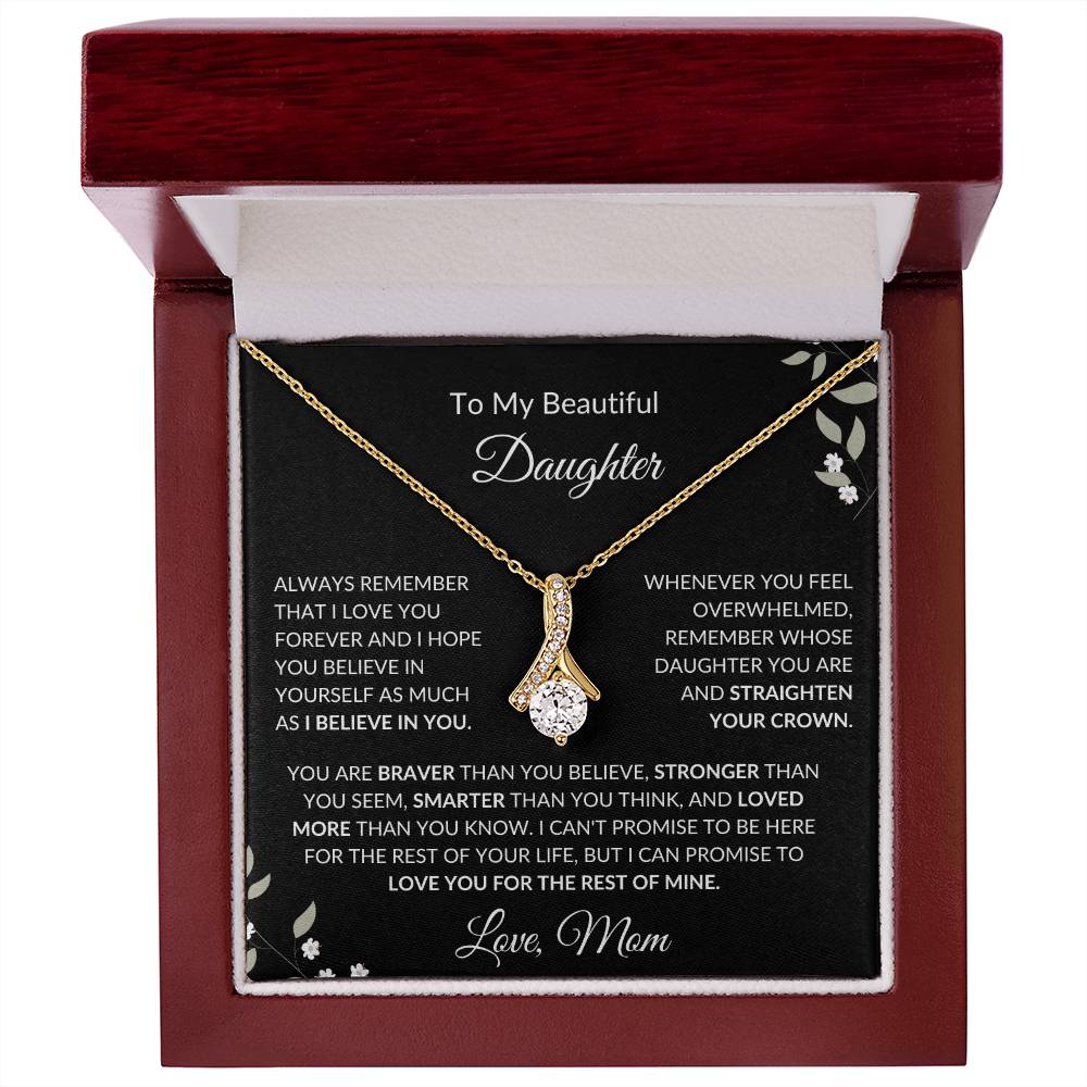 To My Beautiful Daughter from Mom | Alluring Beauty Necklace| Gift to Daughter from Mom