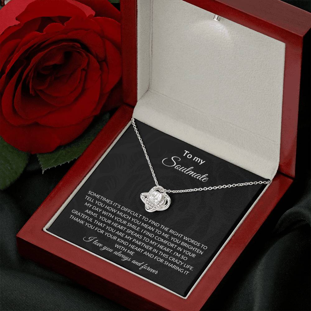 To My Soulmate | Love Knot Necklace| Gift to Wife| Birthday Gift to Wife| Mother's Day Gift| Anniversary Gift to Wife