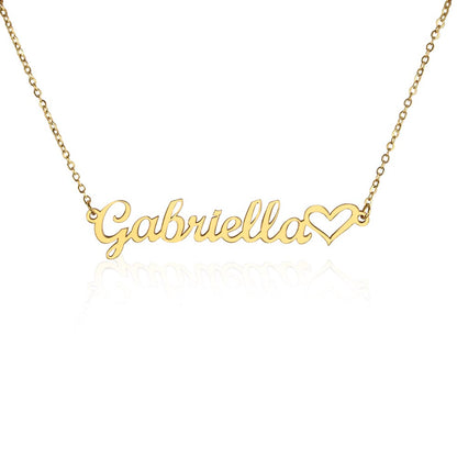 Name Necklace + Heart